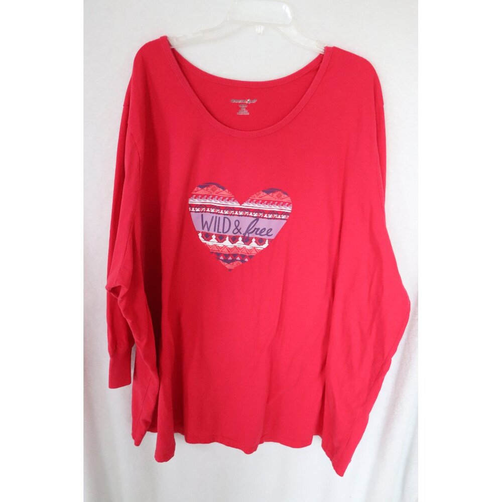Dreams and Co sleepshirt, Red 5X
